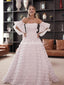 A-line Gorgeous 3D Floral Backless Wedding Dress, FC5080