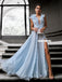 Simple Designed Chiffon A-line Sexy Slit Prom Dress, FC5028