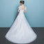 Long Wedding Dress, Lace Wedding Dress, Tulle Bridal Dress, 1/4 Sleeve Wedding Dress, Backless Wedding Dress, Sequin Wedding Dress, A-Line Wedding Dress, LB0518