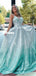 Unique Gradual Sequin A-line Spaghetti Straps Backless Prom Dress, FC5210