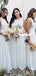 Elegant A-line Chiffon Sleeveless Lace Top Bridesmaid Dress, FC5211