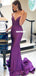 Spaghetti Straps Mermaid Sexy Backless Beaded Prom Dress, FC5288