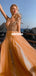 Charming A-line Tulle Sexy V-neck Beaded Prom Dress, FC5334