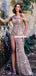 Stunning Mermaid Sequin Off Shoulder Beaded Long Prom Dress, FC5383