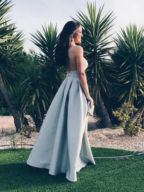 Long Prom Dresses, Satin Prom Dresses, A-Line Party Dresses, Spaghetti Dairy Bridal Long Prom Dresses, Satin Prom Dresses, A-Line Party Dresses, Spaghetti Dairy Bridal