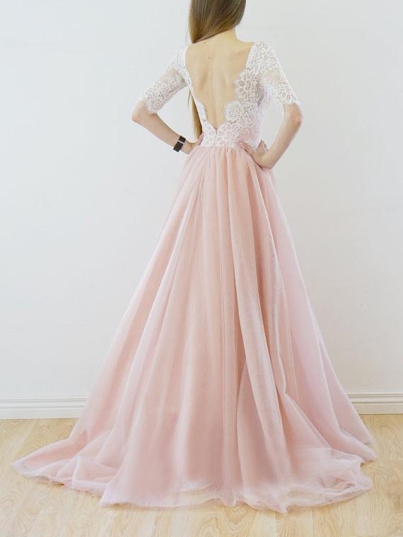 Long Wedding Dress, Tulle Wedding Dress, Half Sleeve Bridal Dress, Sex Dairy Bridal Long Wedding Dress, Tulle Wedding Dress, Half Sleeve Bridal Dress, Sex Dairy Bridal