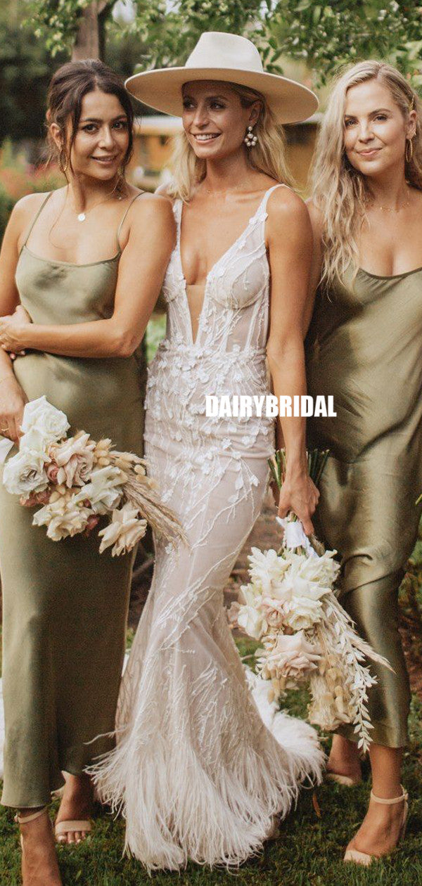 Luxury Mermaid Lace Backless Sexy Deep V-neck Wedding Dresses, FC5888 –  Dairy Bridal