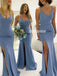 New Arrival Spaghetti Straps Mermaid V-neck Long Bridesmaid Dress, FC6022