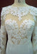 Long Sleeves Lace Mermaid Open Back White Long Wedding Party Dresses, WG613