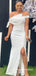 Off Shoulder Mermaid Elegant Side Slit Long Bridesmaid Dress, FC6190