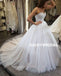 Charming Sweet Heart Beaded Wedding Dress, Honest Tulle A-Line Backless Wedding Dress, D636