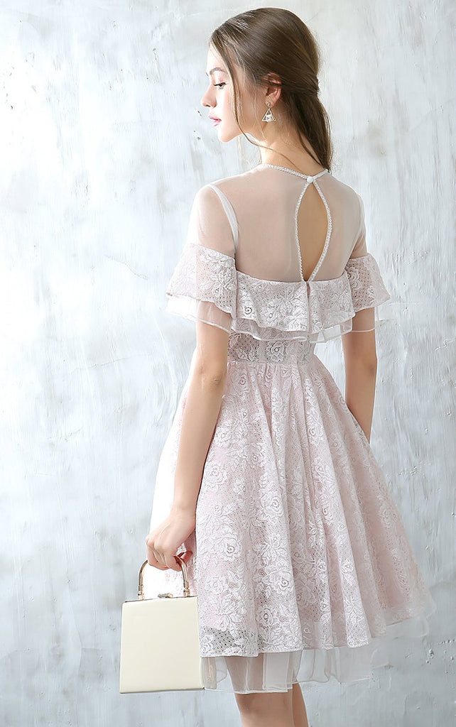 Short Homecoming Dress, Tulle Homecoming Dress, Short Sleeve Homecomin Dairy Bridal Short Homecoming Dress, Tulle Homecoming Dress, Short Sleeve Homecomin Dairy Bridal