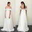 New Arrival Off Shoulder Lace Wedding Dress, Charming Tulle A-Line Backless Wedding Dress, D808