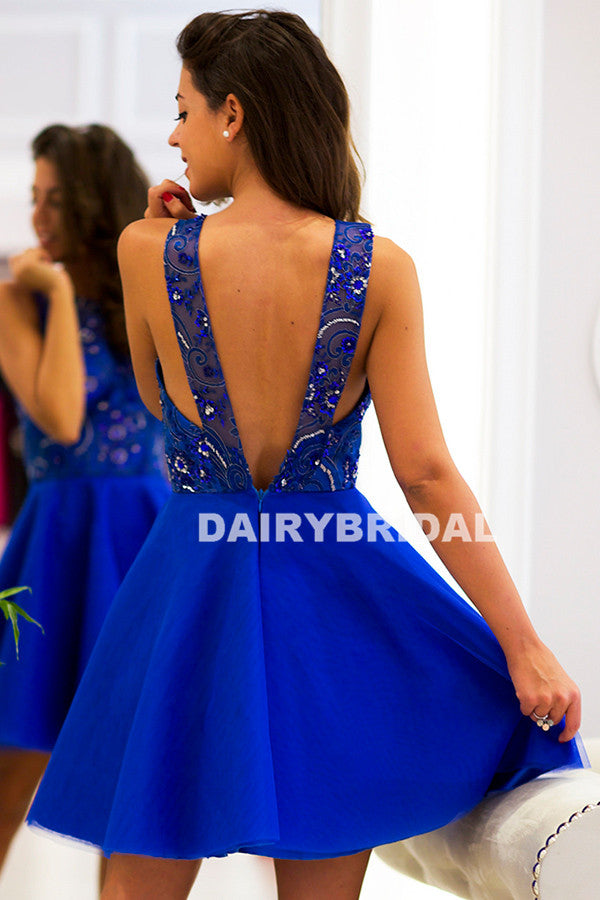 New Arrival Tulle Homecoming Dress, Sleeveless Backless Homecoming Dress, D829 New Arrival Tulle Homecoming Dress, Sleeveless Backless Homecoming Dress, D829