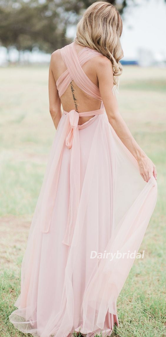 Convertible Bridesmaid Dress, Tulle Bridesmaid Dress, Backless Bridesmaid Dress, Cheap Bridesmaid Dress, Pink Bridesmaid Dress, DA875 Convertible Bridesmaid Dress, Tulle Bridesmaid Dress, Backless Bridesmaid Dress, Cheap Bridesmaid Dress, Pink Bridesmaid Dress, DA875
