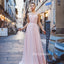 Tulle Prom Dress, Pink Prom Dress, Chiffon Prom Dress, Open-Back Prom Dress, Simple Design Prom Dress, DA887