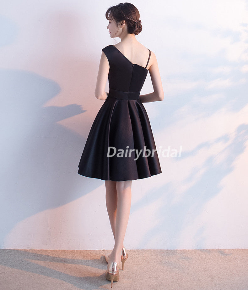 Short Homecoming Dress, Satin Homecoming Dress, Black Homecoming Dress Dairy Bridal Short Homecoming Dress, Satin Homecoming Dress, Black Homecoming Dress Dairy Bridal