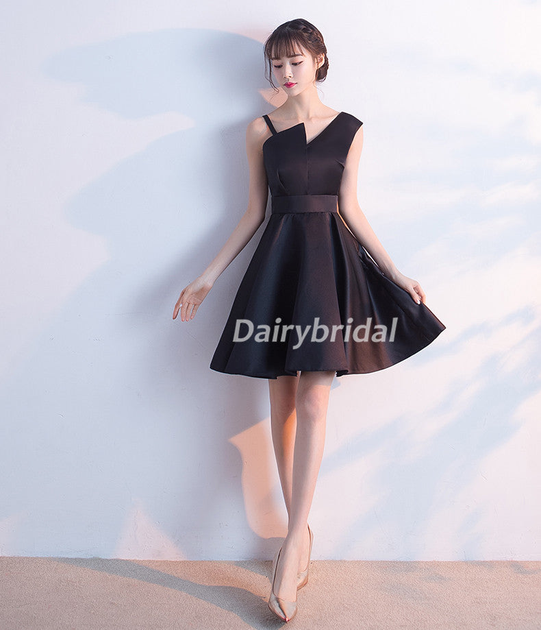 Short Homecoming Dress, Satin Homecoming Dress, Black Homecoming Dress Dairy Bridal Short Homecoming Dress, Satin Homecoming Dress, Black Homecoming Dress Dairy Bridal