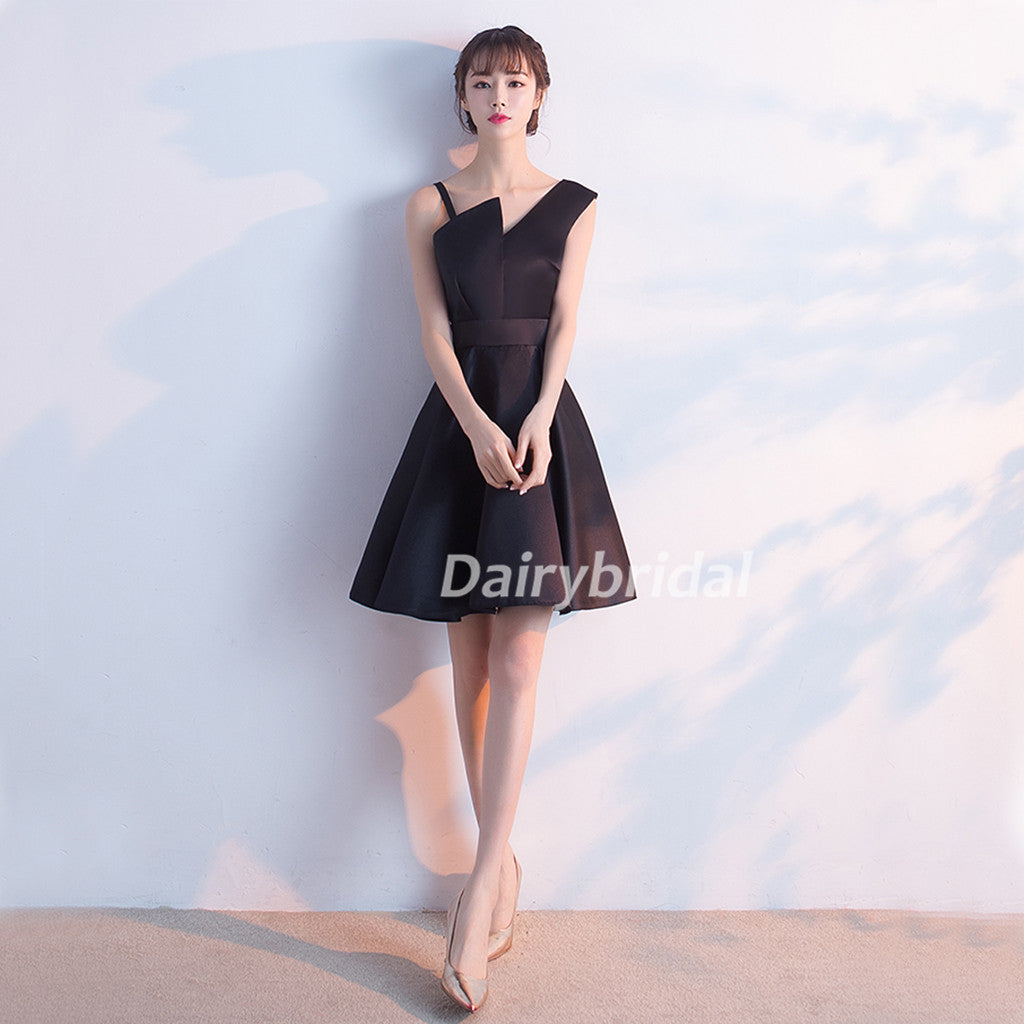 Short Homecoming Dress, Satin Homecoming Dress, Black Homecoming Dress Dairy Bridal Short Homecoming Dress, Satin Homecoming Dress, Black Homecoming Dress Dairy Bridal