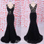 Chiffon Prom Dress, Tulle Prom Dress, Applique Prom Dress, Mermaid Prom Dress, Side Split Prom Dress, DA928
