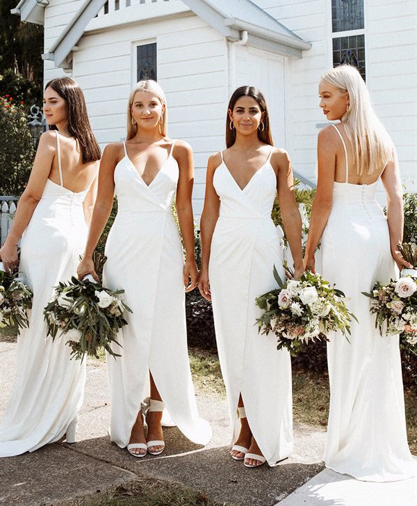 New Arrival Spaghetti Straps V-Neck Sheath Backless Cheap Bridesmaid D Dairy Bridal New Arrival Spaghetti Straps V-Neck Sheath Backless Cheap Bridesmaid D Dairy Bridal