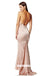 Spaghetti Straps Backless Mermaid Silk Elastic Satin Bridesmaid Dress, FC2293