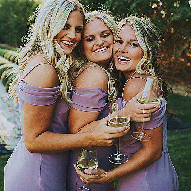 simple elegant bridesmaid dresses Dark Grey Chiffon One Shoulder Long A-line Simple Elegant Bridesmaid D DaintyBridal