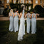 Chiffon A-line Simple Backless Floor-Length Bridesmaid Dress, FC3821
