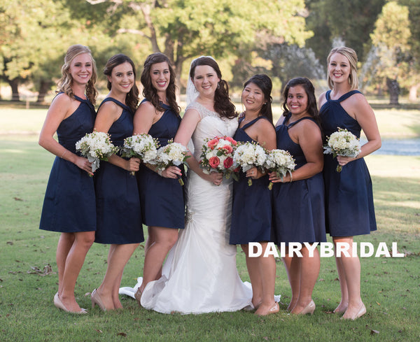 Short A-Line Cheap Bridesmaid Dress, Knee-Length Bridesmaid Dress, D10 – Dairy Bridal
