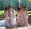 Pink Sweet Heart Backless Bridesmaid Dress, Soft Satin Mermaid Bridesmaid Dress, D1371