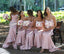 Pink Sweet Heart Backless Bridesmaid Dress, Soft Satin Mermaid Bridesmaid Dress, D1371