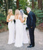 White Sheath Chiffon Backless Elegant Simple Bridesmaid Dress, FC1397