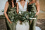 Spaghetti Straps Sheath Backless Tea-length Bridesmaid Dress, FC5395
