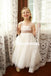 Cap Sleeve Lace Tulle Flower Girl Dresses, Popular Little Girl Dresses with Tulle Belt, D1150