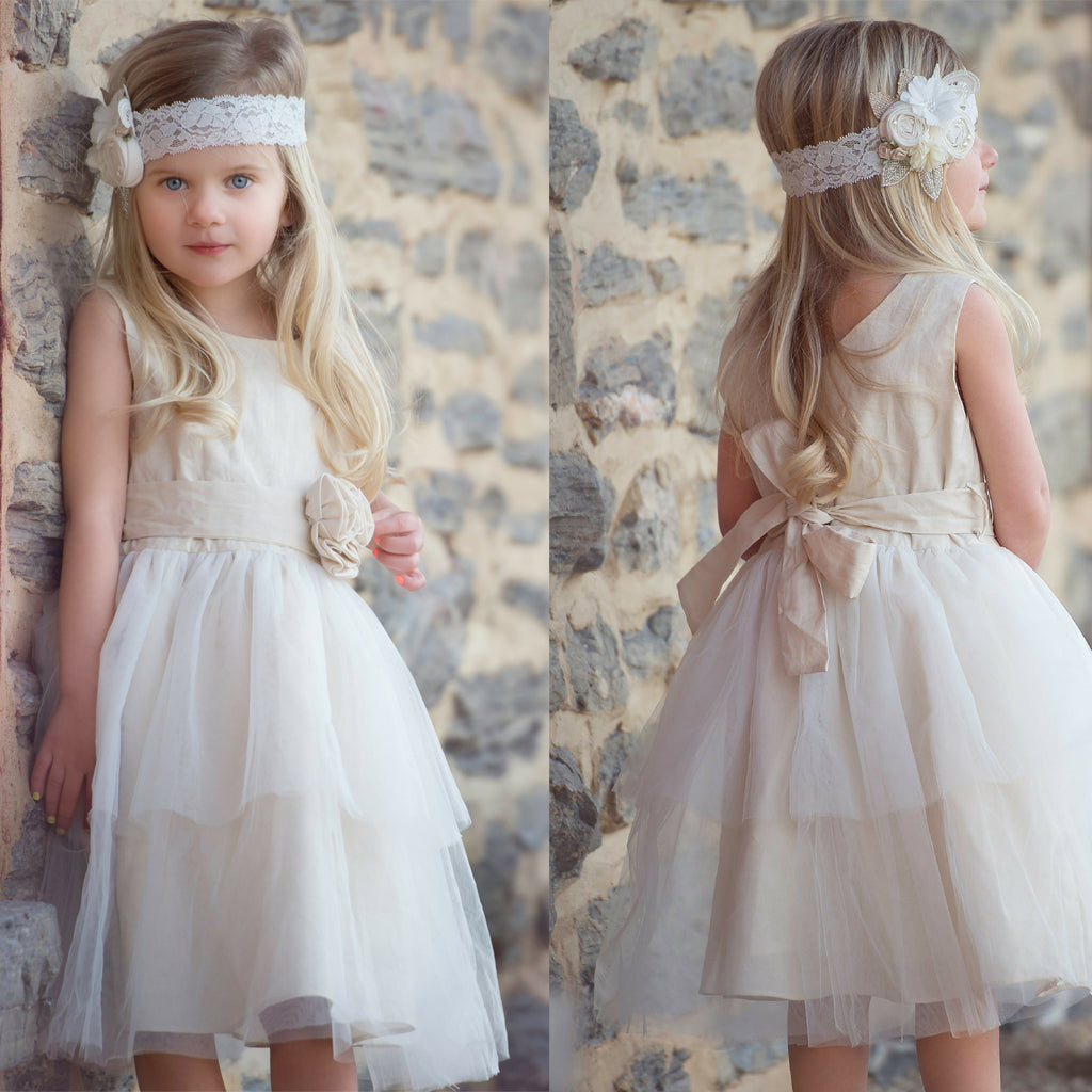 Simple Tulle Flower Girl Dresses, Flower Lovely Little Girl Dresses, D1169