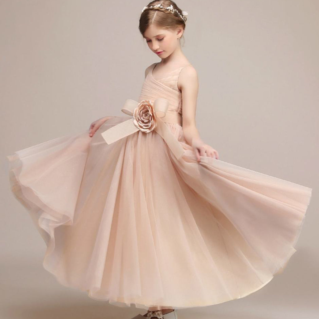 Simple A-Line Tulle Flower Girl Dresses, Lovely Little Girl Dresses wi Dairy Bridal Simple A-Line Tulle Flower Girl Dresses, Lovely Little Girl Dresses wi Dairy Bridal