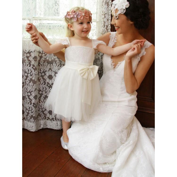 Pink Satin Flower Girl Dresses, A-Line Beaded Popular Little Girl Dres –  Dairy Bridal