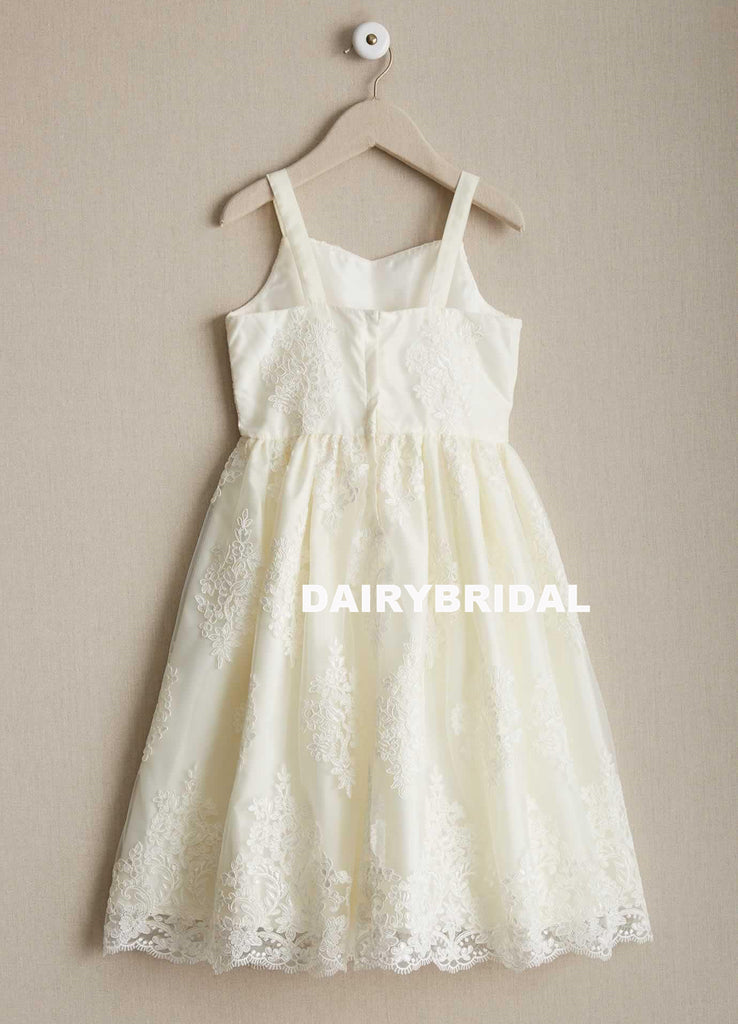 Cheap Lace Flower Girl Dresses, Popular Little Girl Dresses, D996