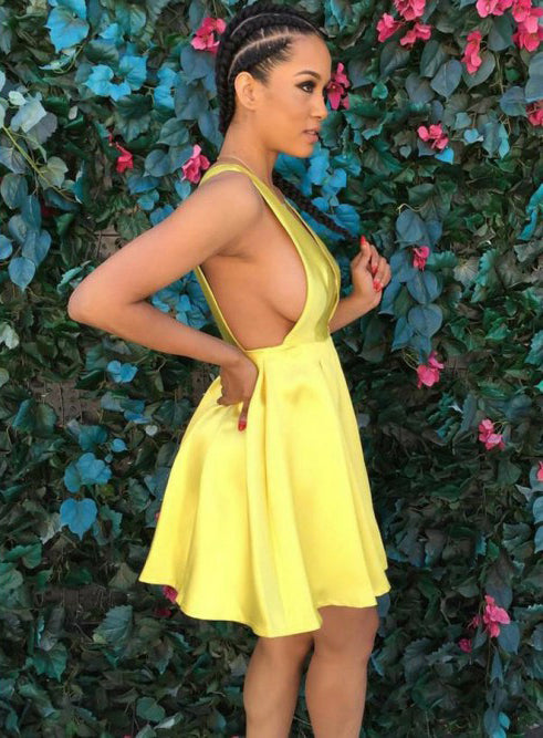 white christmas dresses Short Sexy Yellow Homecoming Dress, Satin A-Line Knee-Length Homecomin Dairy Bridal white christmas dresses Short Sexy Yellow Homecoming Dress, Satin A-Line Knee-Length Homecomin Dairy Bridal