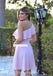 Simple One Shoulder A-line Knee-Length Homecoming Dress, FC1556