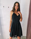Inexpensive Black A-line Chiffon Simple Homecoming Dress, FC2730