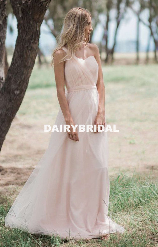 Lace Pink Bridesmaid Dresses Ebay Long One Shoulder A-Line Tulle Bridesmaid Dress, Cheap Light Pink Back Dairy Bridal Lace Pink Bridesmaid Dresses Ebay Long One Shoulder A-Line Tulle Bridesmaid Dress, Cheap Light Pink Back Dairy Bridal