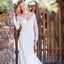 Off Shoulder Lace Long Wedding Dresses, Long Sleeve Charming Mermaid Wedding Dresses, D910