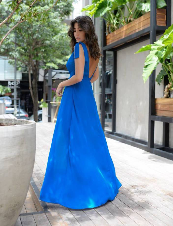 Inexpensive Simple V-Neck Jersey Slit A-Line Backless Prom Dresses, FC Dairy Bridal Inexpensive Simple V-Neck Jersey Slit A-Line Backless Prom Dresses, FC Dairy Bridal
