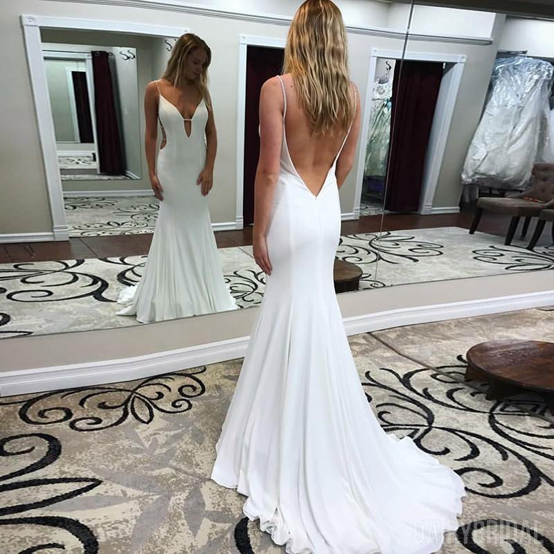 white jersey prom dress Ashley Lauren 11525 Formal Dresses White 2 / White