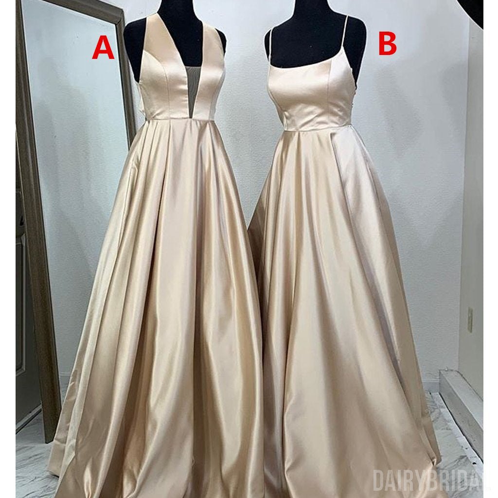 Different Styles A-Line Satin Backless Cheap Long Prom Dresses, FC2024 Dairy Bridal Different Styles A-Line Satin Backless Cheap Long Prom Dresses, FC2024 Dairy Bridal