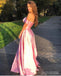 Off Shoulder Straight Neckline A-Line Backless Prom Dresses, FC2100