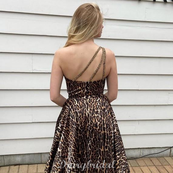 cheetah print one shoulder dress PRE ORDER