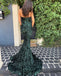 Sweetheart Mermaid Sequin Backless Long Prom Dresses, FC6074