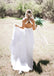 Deep V-Neck Chiffon A-Line Backless Lace Cheap Wedding Dresses, FC1650